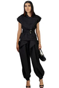 Conjunto urbano elegante negro