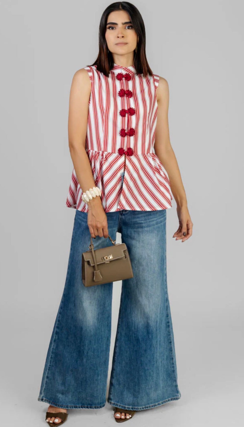 BLUSA PEPLUM A RAYAS