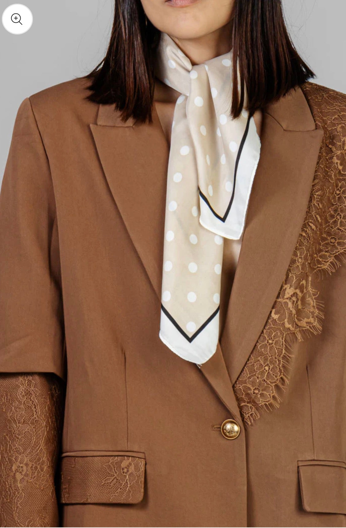 VESTIDO BLAZER CON ENCAJE