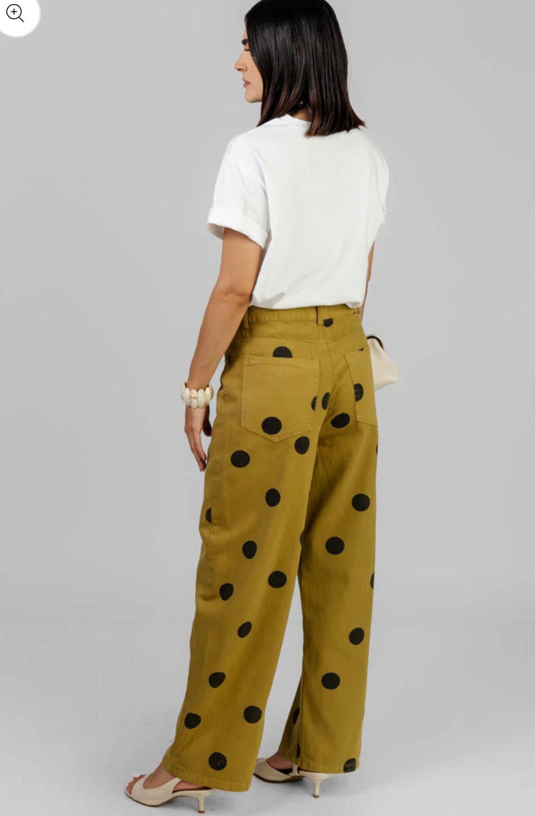 PANTALÓN LUNARES MOSTAZA