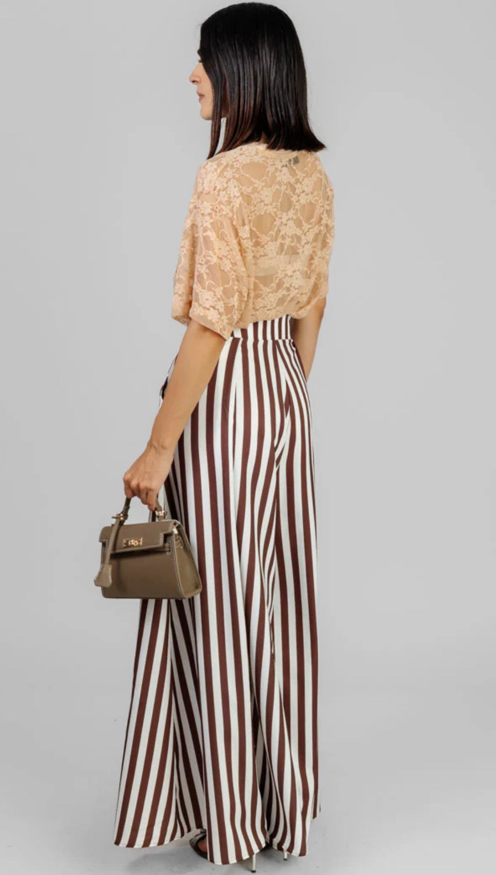 BLUSA ENCAJE ESTAMPADO BEIGE